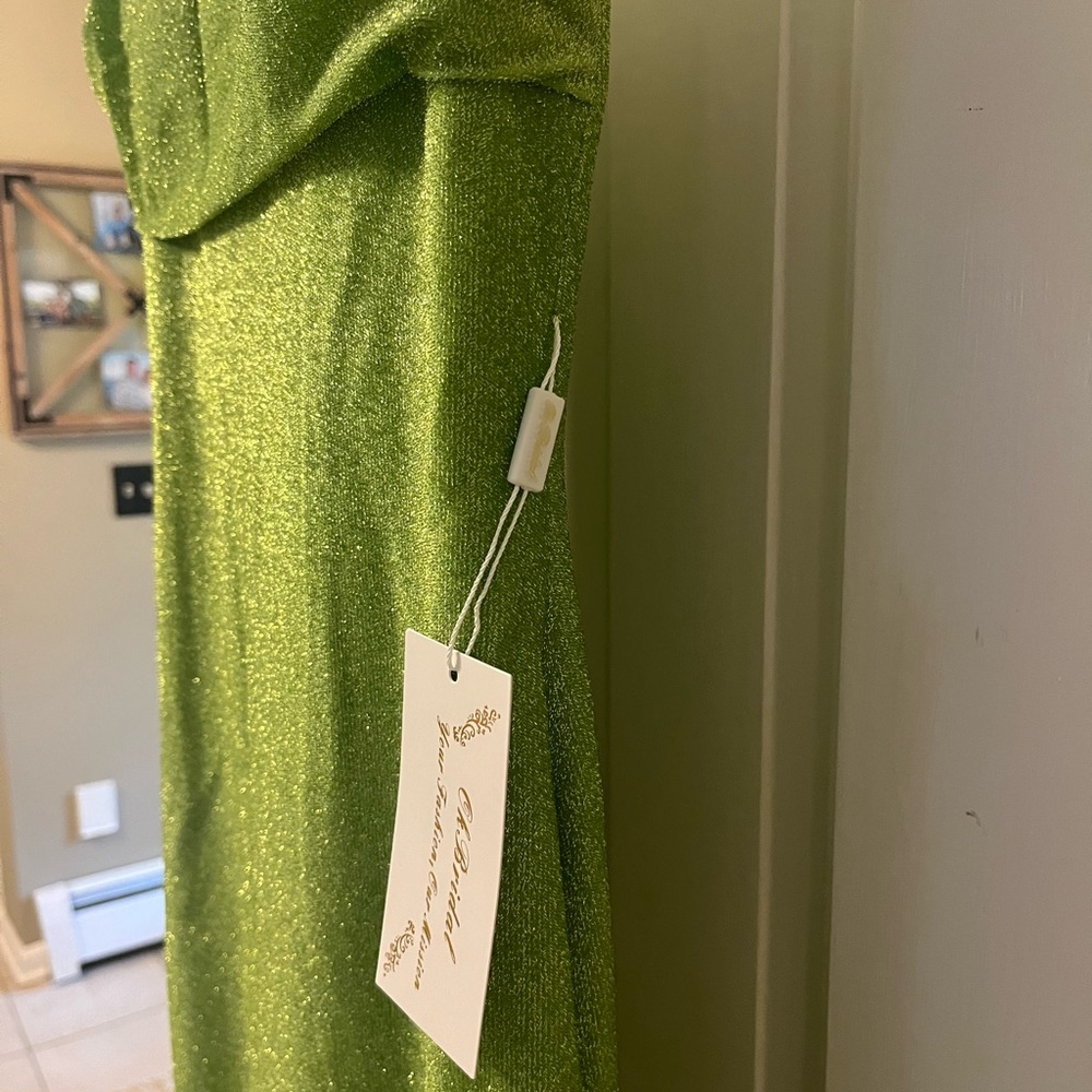 Green Sparkly Prom Dress - Picture 2 of 5